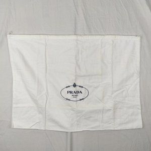 PRADA Milano Dust Bag White Logo Drawstring